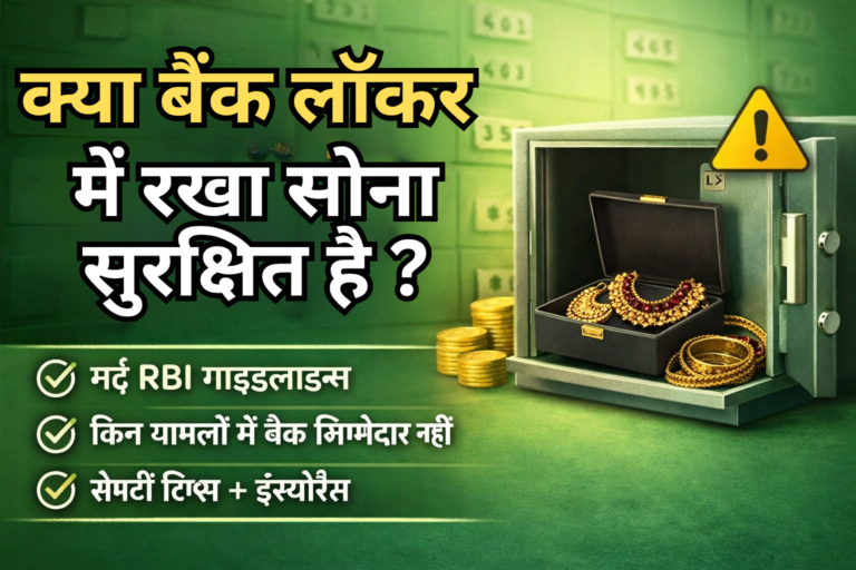 बैंक लॉकर नियम 2026: आपका सोना कितना सुरक्षित है, किन स्थितियों में मिलेगा मुआवज़ा और कैसे करें अधिक सुरक्षा?