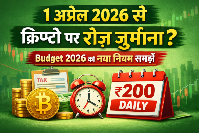 1 अप्रैल 2026 से क्रिप्टो पर रोज़ जुर्माना? Budget 2026 का नया नियम समझें