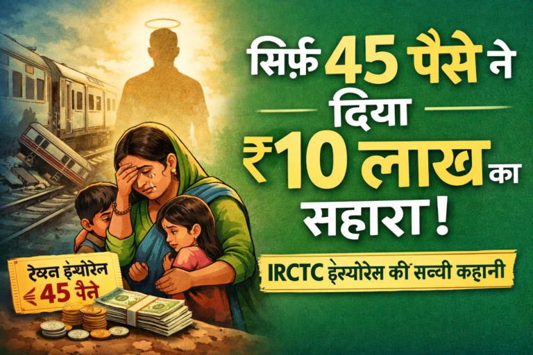 45 पैसे की ट्रेन इंश्योरेंस से 10 लाख रुपये – टिकट बुक करते समय यह गलती न करें